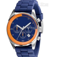 Luxury Mens Sapphire Blue Dial Chronograph Original Box Papers Ar586