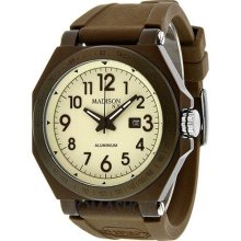 Madison Candy Time Cream Dial Brown Aluminum Unisex Watch G4452-1 ...