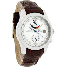 Magnus San Paulo Mens Brown Leather Automatic Watch M108msr74