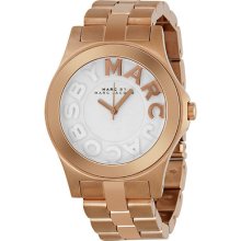 Marc By Marc Jacobs Rivera White Dial Rose Gold Ion-plated Unisex Watch Mbm3135