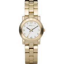 Marc By Marc Jacobs Mini Amy Gold Tone Stainless Steel Womans Watch Mbm3057