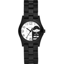 Marc By Marc Jacobs Miss Marc Black And White, Mbm3085 Womens Blade Graphic Dial