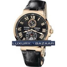 Maxi Marine Chronometer 43mm (RG / Black / Leather)