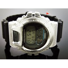 Men Casio G Shock 0.12CT Diamond Black Face Watch 6900