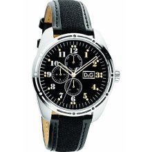 Men Dolce and Gabbana DW0640 Bariloche Stainless Steel Case Leather