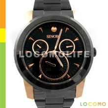 Men Luxury Black Stainless Steel Fashion Design Watch