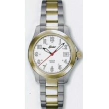 Men`s Quartzline Seapearl 2 Tone 20 Atm Watch W/ Date Window