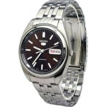 Menandapos;s Seiko 5 Automatic Dress Watch Black Dial