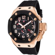 Men's 10541-RG-01-BB Trimix Diver Collection Chronograph Black Rubber