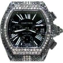 Mens Cartier Watch Custom Jewelry - New Roadster XL W62020X6