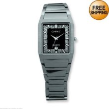 Mens Chisel Tungsten Black Illusion Dial Date Watch (Each)