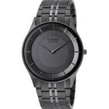 Mens Citizen Eco-drive Black Stiletto Watch, Ar3015-53e