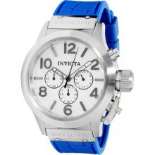 Men's Corduba Quartz Chronograph White Dial Blue Rubber Strap