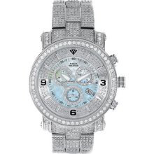 Mens Diamond Aqua Master Watch Fully Paved 11.6ct