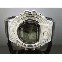 Men's G-diamond Ii By Icetime 10 Diamond Sports Watch Silver Tone Case