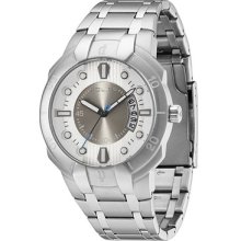 Men's Genesis Gunmetal/Silver Dial Stainless Steel ...