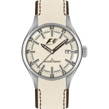 Men's Gold Tone Stainless Steel Formula One White Dial