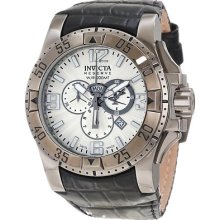 Mens Invicta 10521 Excursion Reserve Swiss Made Chronograph Leather Watch