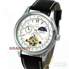 Men's Luxury Automatic Brown Dial Glass Back Watch Men Antique Watch