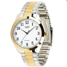 Mens Mtp-1274sg-7bdf Quartz Two Tone Casio Dress Watch Water Resist