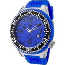 Men's Neptune Blue Dial Blue Rubber ...