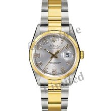 Men's Rolex Oyster Perpetual Datejust Watch - 116203_SilverConcAO