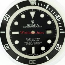 Men's Rolex Submariner Date Black Luminous Dial And Black Insert S/s V12