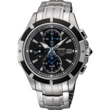 Mens Seiko Coutura Alarm Chronograph Stainless Steel Watch