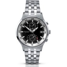 Mens Sekonda Steel & Chrome Chronograph Watch 3400 & Boxed