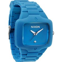 Men's Stainless Steel Case Quartz Light Blue Dial Light Blue Rubber St