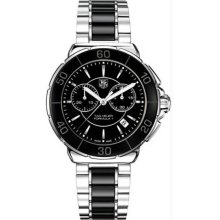 Men's Stainless Steel Ceramic Formula 1 Black Dial Chronograph