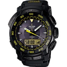 Mens Triple Sensor Casio Protrek Sports Watch Tough Solar Prg-550-1a9dr Black