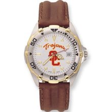 Mens U of So Calif. All-Star Leather Band ring Watch ...