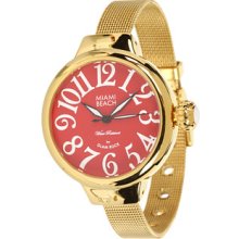 Miami Beach by Glam Rock Art Deco 36mm Gold Plated Watch - MBD27079 Watches : One Size