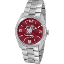 Miami Heat Elite Series Men's Silver Watch