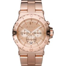 Michael Kors Chronograph Rose Gold Tone Dial Rose Gold Tone Ion Plated