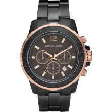 Michael Kors Men's Black Two Tone Stainless Steel Quartz Chronograph MK8173