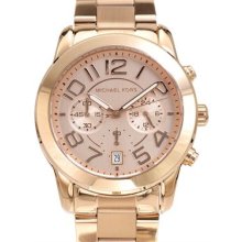 Michael Kors MK 5727 Chronograph Mercer Women's Stainless Steel Watch - rose