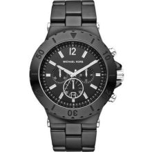 Michael Kors Oversize Dylan Black Ceramic Chronograph Watch Mk8225