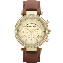 Michael Kors 'Parker' Chronograph Leather Watch, 39mm