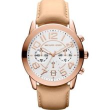 Michael Kors Rose Leather Chronograph Ladies Watch MK2283