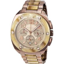 Michael Kors Tribeca Chronograph Horn Acetate Ladies Watch MK5594