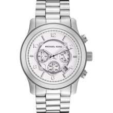 Michael Kors Watch Mk8086 Men's Chronograph Silver Dial Stainless Steel