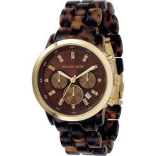 Michael Kors Women's Jet Set Tortoise Acrylic Watch ...