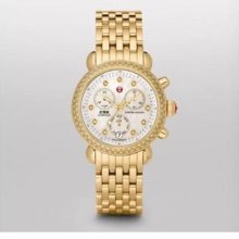 Michele CSX-36 Day Mother of Pearl Dial Diamond Gold-plated Ladie ...