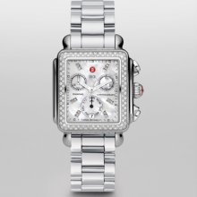 MICHELE MICHELE Signature Deco Diamond, Diamond Dial 3-Link Bracelet