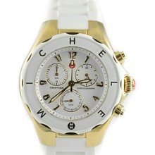 Michele Mww12f000006 Tahitian Jelly Bean White Color Dial Chrono Women's Watch