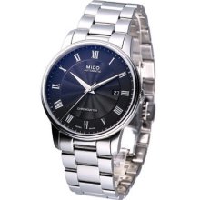 Mido Baroncelli Automatic Cosc Swiss Dress Watch Black M0104081105300