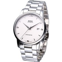 Mido Baroncelli Automatic Cosc Swiss Dress Watch White M0104081101100