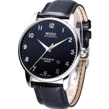 Mido Baroncelli Jubilee Mechanical Automatic Cosc Swiss Watch Black M86904184